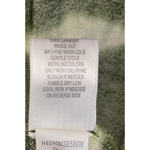 Live & Let Live One World Tie-Dye Open Front Cardigan Small Green/White - Picture 6 of 7